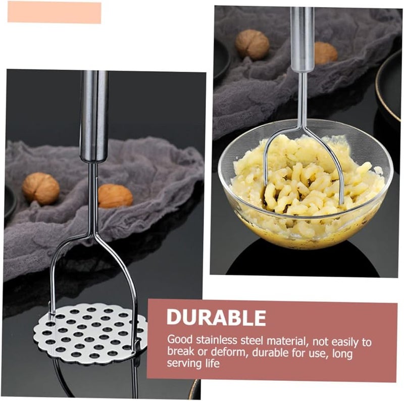 Stainless Steel Potato Masher Manual Kitchen Tool For Vegetables Fruits Ergonomic Handle - Image 5